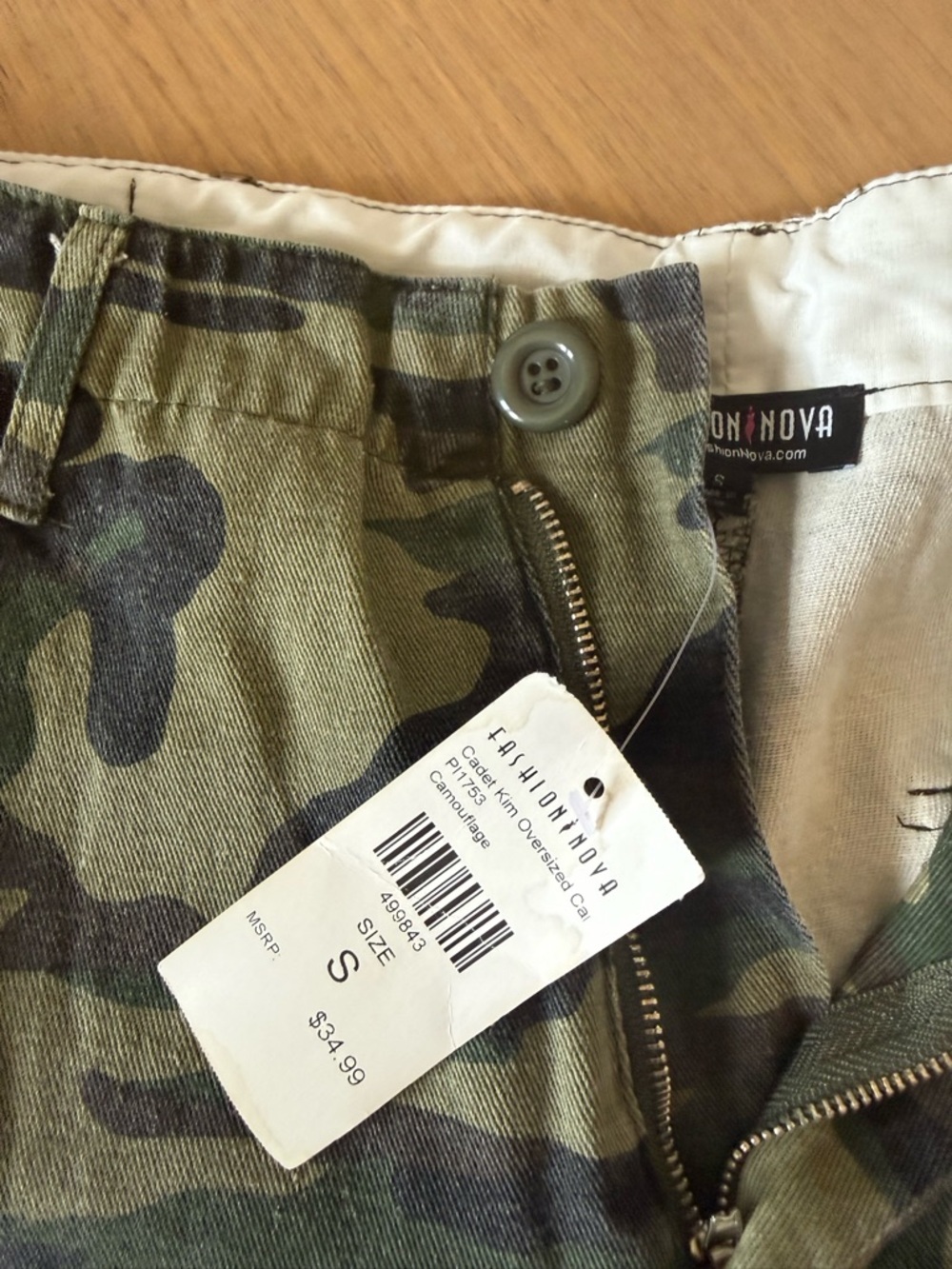 Camo Cargo Pants - Green Woodland Print - Picture 2 of 3